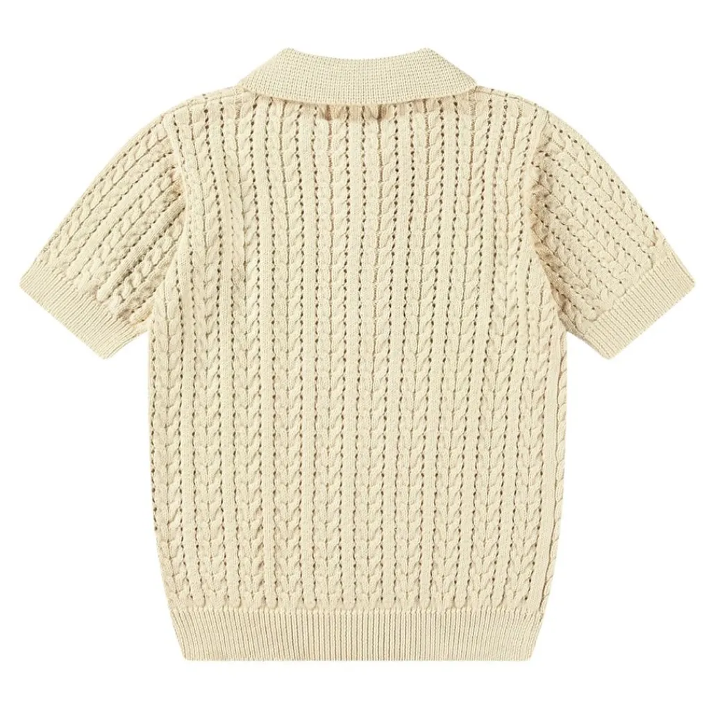 Gretel Knitted Polo Shirt Brazilian Sand>Molo