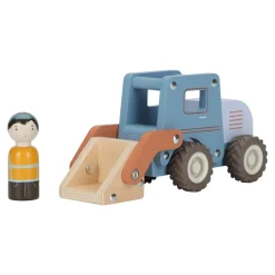 Grävmaskin Med Träfigur Blue>Little Dutch Sale