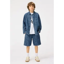 Halley Denim Jacket Word Smiles><noscript><img width=