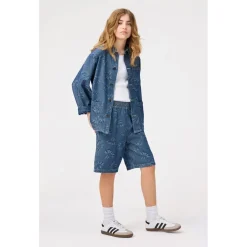 Halley Denim Jacket Word Smiles><noscript><img width=