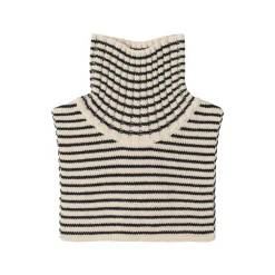 Halsvärmare I Ull Ecru/dark Navy>FUB Outlet