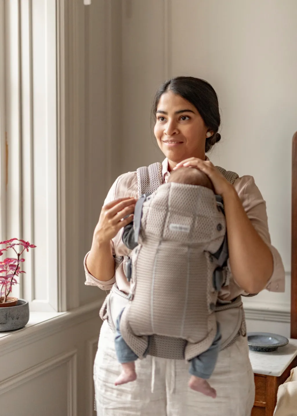 Harmony 3D Mesh Bärsele Grey Beige>BabyBjörn Clearance