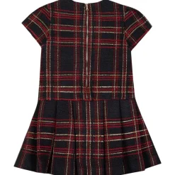 Jacquard Lurexklänning Navy><noscript><img width=