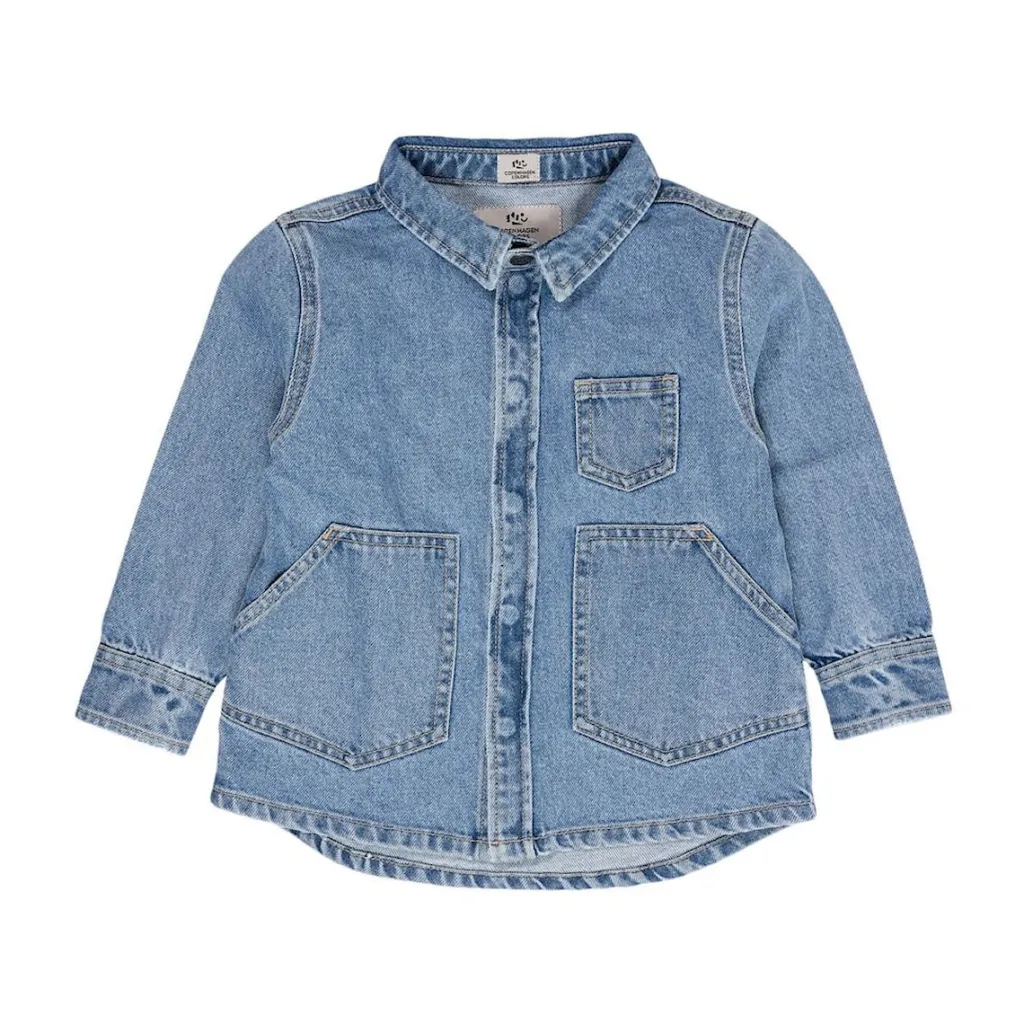 Jeansjacka Light Blue Indigo Washed>Copenhagen Colors Sale