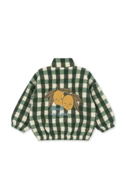 Jody Teddyjacka Green Check>Konges Sløjd Clearance
