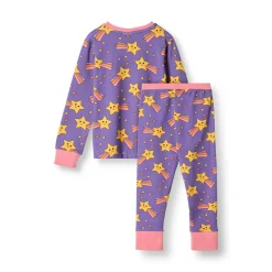Jubilee With Shooting Stars Nattkläder Set Royal Purple>Småfolk Clearance
