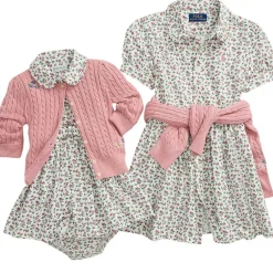 Kabelstickad Babykofta Tickled Pink><noscript><img width=