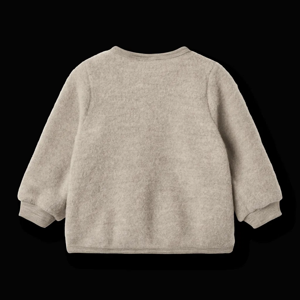 Kari Ullfleecekofta Khaki Melange>Wheat Hot