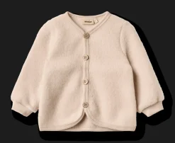 Kari Ullfleecekofta Pale Lilac>Wheat
