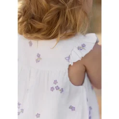 Klädset Med Broderade Blommor Blanc><noscript><img width=