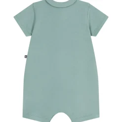 Kortärmad Playsuit Med Krage Vert>Petit Bateau