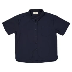 Kortärmad Poplinskjorta Navy>Copenhagen Colors New