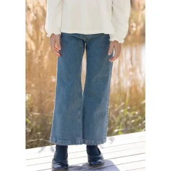 Krämfärgad Blus med Blomsterbroderi><noscript><img width=