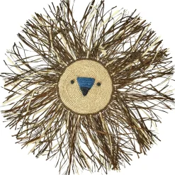 Large Raffia Väggdekoration Med Djur Brown>RICE Outlet
