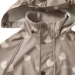 Leeds Ofodrad Regnoverall Taupe Hearts><noscript><img width=