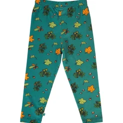 Leggings with Fall leaves Petroleum Green><noscript><img width=