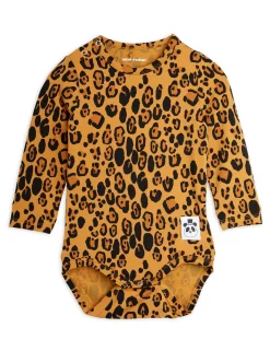 Leopard Långärmad Body Beige>Mini Rodini