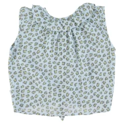 Leopardmönstrad Blus Ljusblå>Piupiuchick New