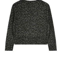 Leopardmönstrad Stickad Tröja Khaki>Zadig & Voltaire Hot