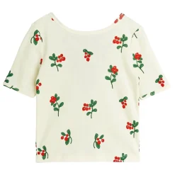 Lingonberries Aop Ballet T-shirt Offwhite>Mini Rodini Sale