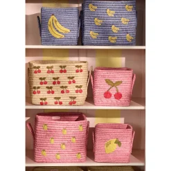 Liten Raffiakorg Med Handtag Pink>RICE Sale