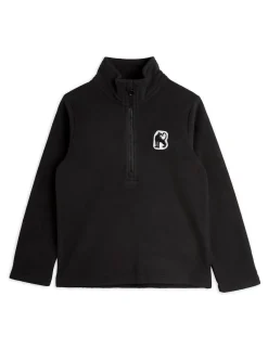 Långärmad Med Dragkedja I Mikrofleece Black>Mini Rodini