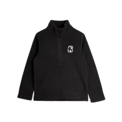 Långärmad Med Dragkedja I Mikrofleece Black>Mini Rodini