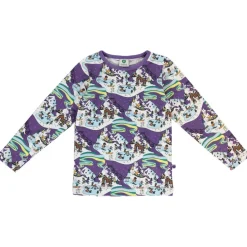 Långärmad T-shirt i Loganberry med vinterlandskap><noscript><img width=
