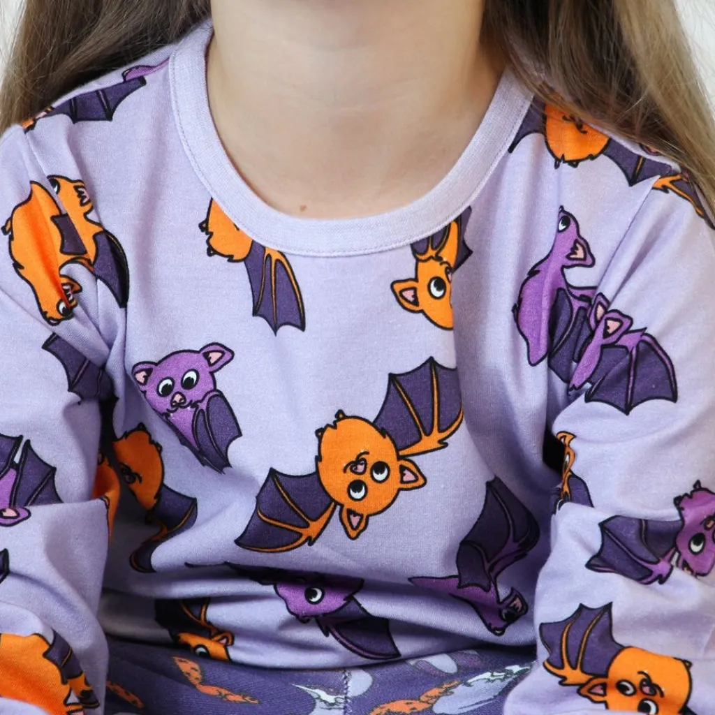 Long-sleeved top with bats Orchid Petal>Småfolk Online