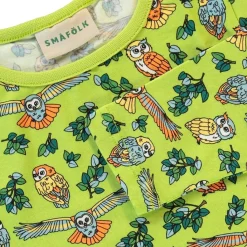 Long-sleeved top with owls Pear Green><noscript><img width=