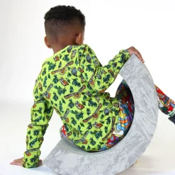 Long-sleeved top with owls Pear Green><noscript><img width=