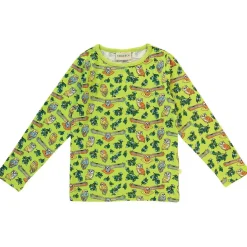 Long-sleeved top with owls Pear Green><noscript><img width=