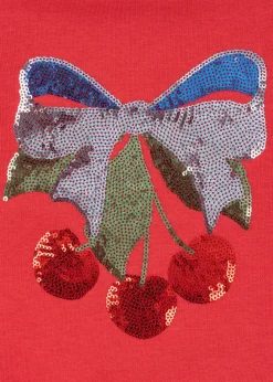 Lou Sweatshirt Med Paljetter Winterberry><noscript><img width=