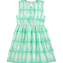 Lucky Fish All Over Ärmlös Klänning Light Green>Bobo Choses New