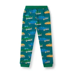 Macoun Mjukisbyxor Med Bilar Beige Petroleum Green><noscript><img width=
