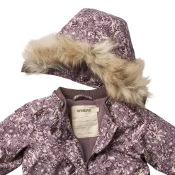 Mathilde Tech Blommig Babyjacka Purple Tulips><noscript><img width=