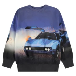 Mattis Sweatshirt Car Blue>Molo New