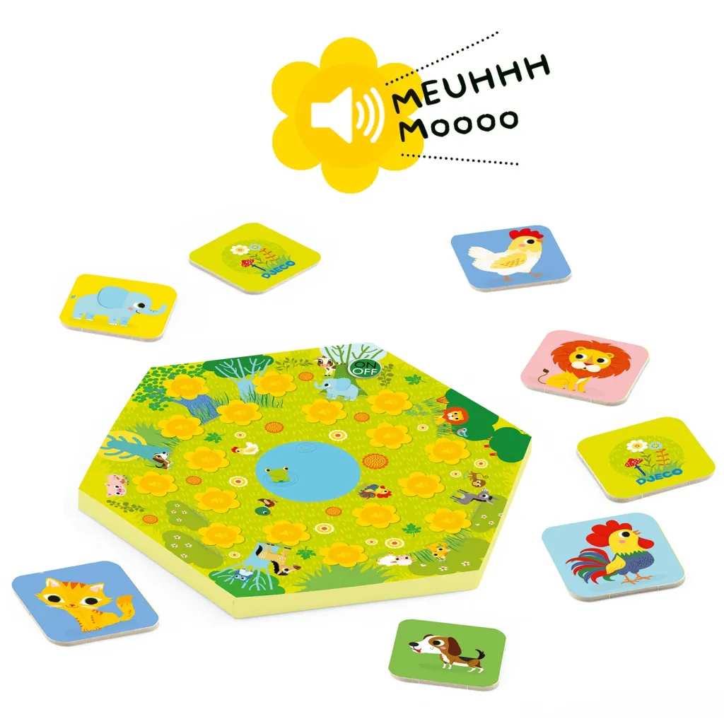 Memo Meuh Spel Om Djurljud>Djeco Hot