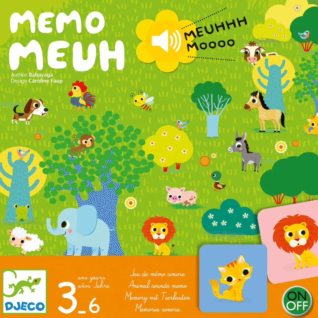 Memo Meuh Spel Om Djurljud>Djeco Hot