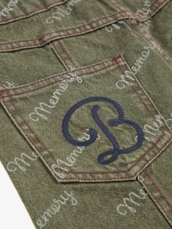 Memory All Over Byxor I Denim Khaki><noscript><img width=