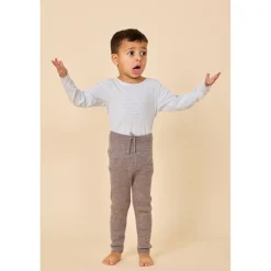 Merino Classic Rib Leggings w Drawstrings Natural Melange><noscript><img width=