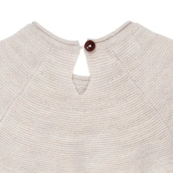 Merino Knit Blouse with Frill Pale Cream Melange>Copenhagen Colors Online