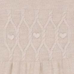 Merinoklänning med kabelstickning i Pale Cream Melange>Copenhagen Colors Discount