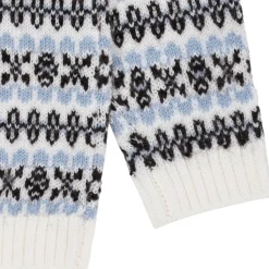 Merino-koftan med mönster Dusty Blue Combi>Copenhagen Colors Online