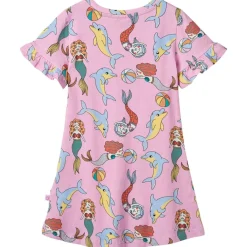 Mermaids And Dolphins Klänning Pink Lavender>Småfolk Best