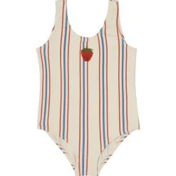 Milos UV Baddräkt Blue/red Stripe>Kuling Hot