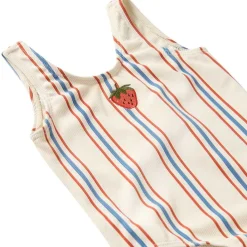 Milos UV Baddräkt Blue/red Stripe>Kuling Hot