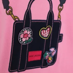 Mjukis-klänning Med Tryck Rosa><noscript><img width=