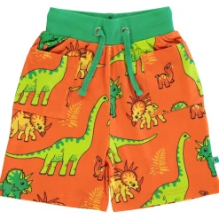 Mönstrad Mjukisshorts Med Dinosaurier Orange>Småfolk New