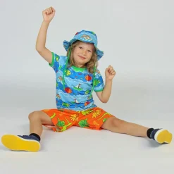 Mönstrad Mjukisshorts Med Dinosaurier Orange><noscript><img width=